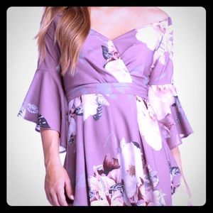 Windsor purple floral romper
